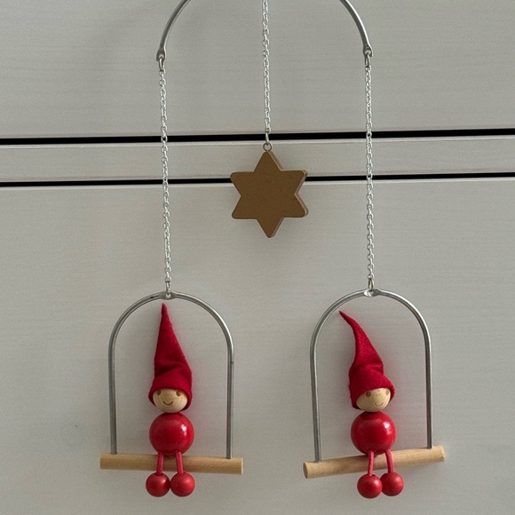 Vintage Aarikka Gnome Christmas Window Mobile ‘Veijaritontut’ with Original Box - Picture 2 of 11